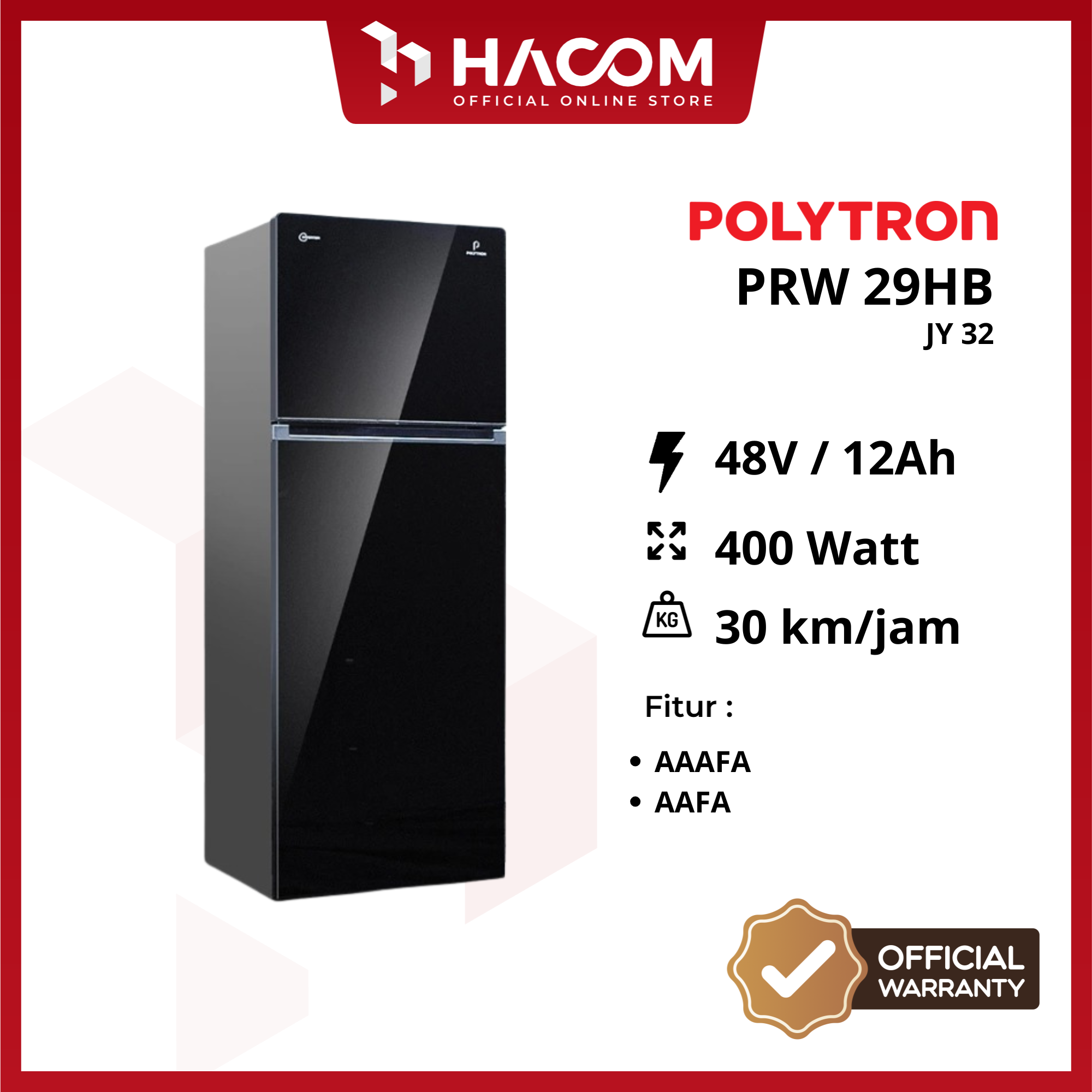 KULKAS 2 PINTU FLEXUP (PRW 29HB) 260 L